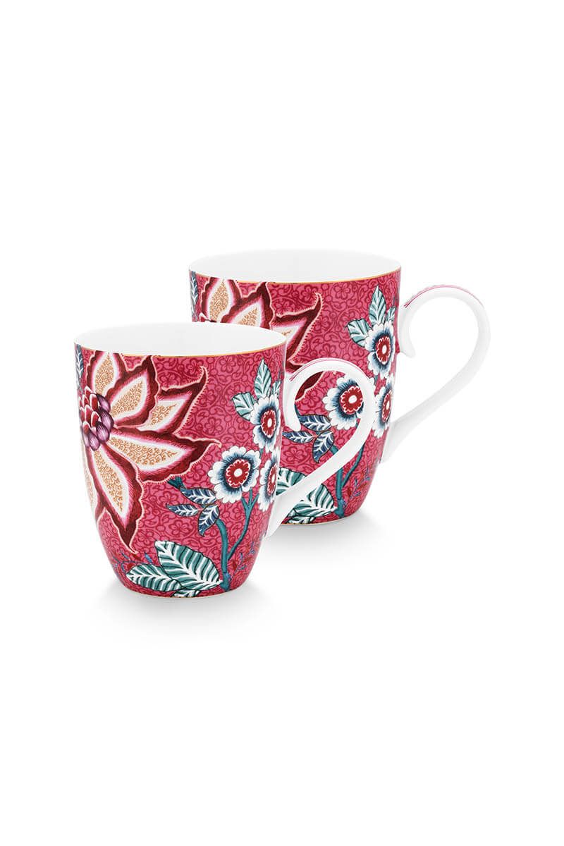 Mug set Flower Pink
