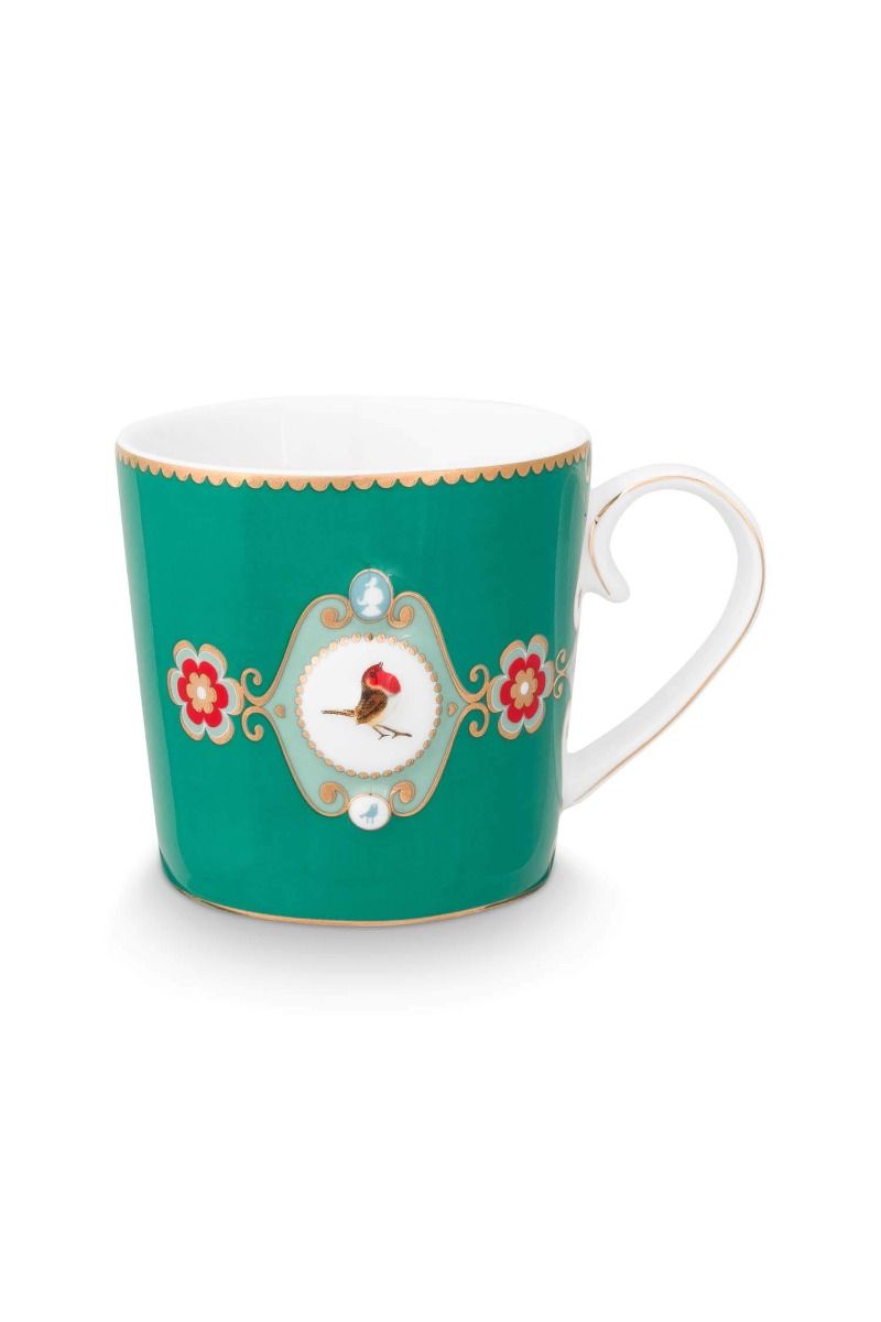Taza Love Birds Green
