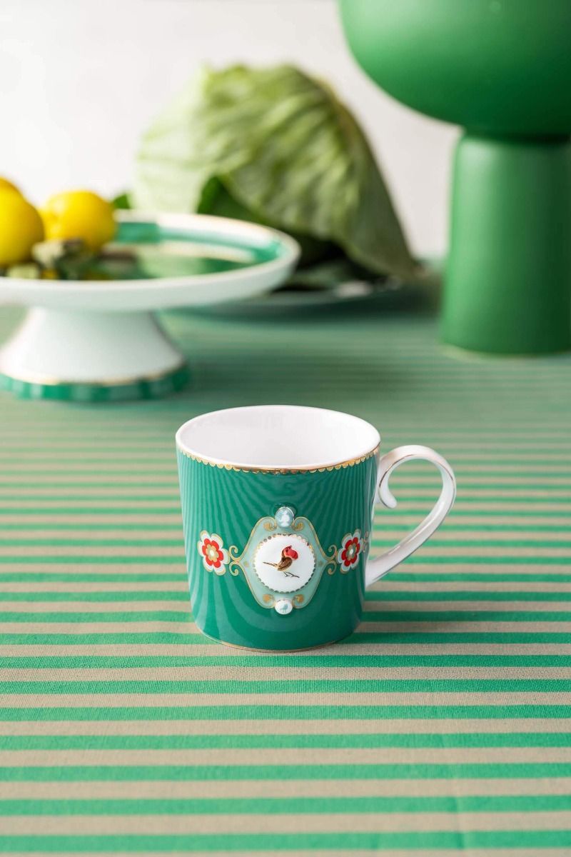 Taza Love Birds Green