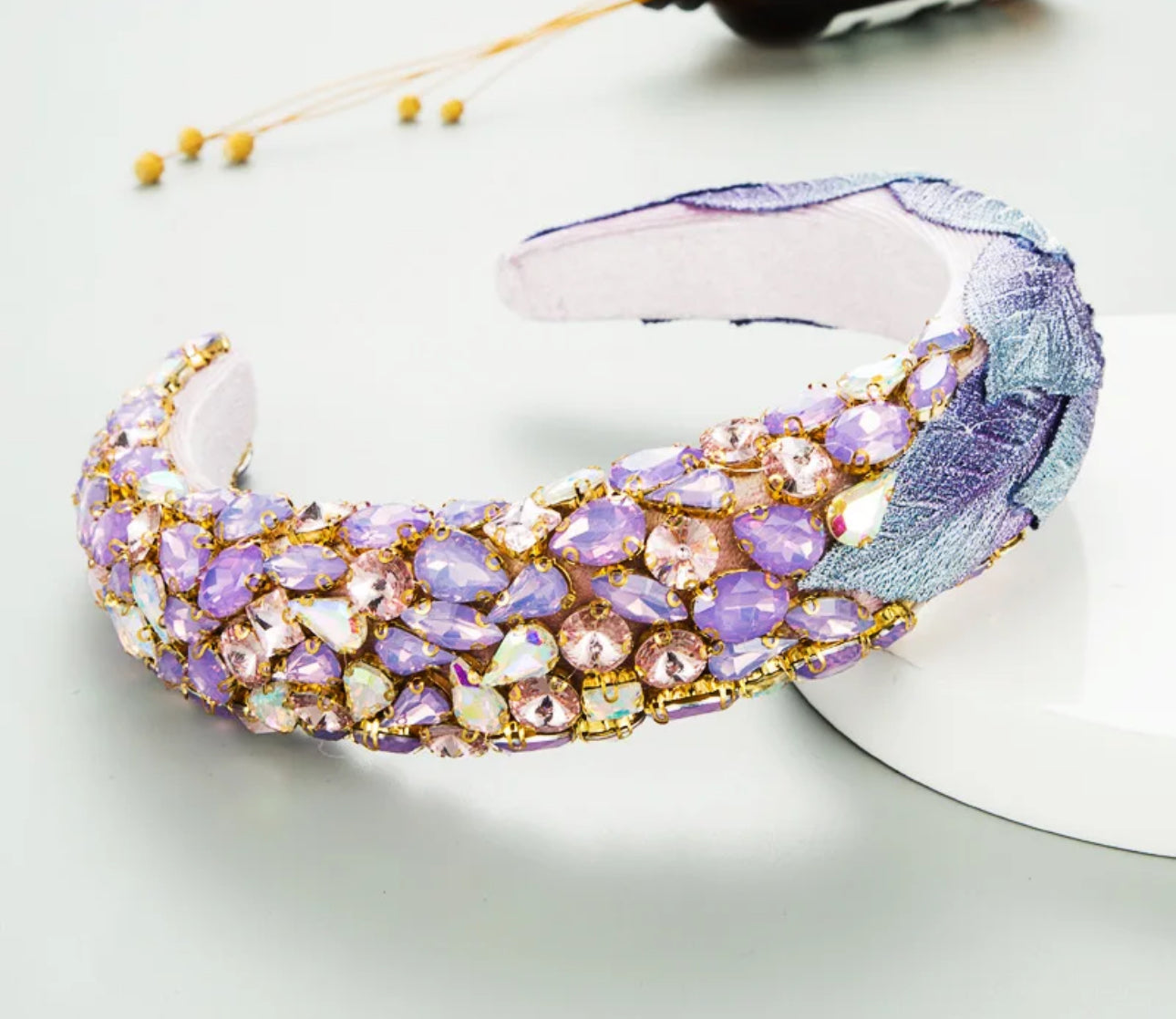 Diadema Hoja + Strass