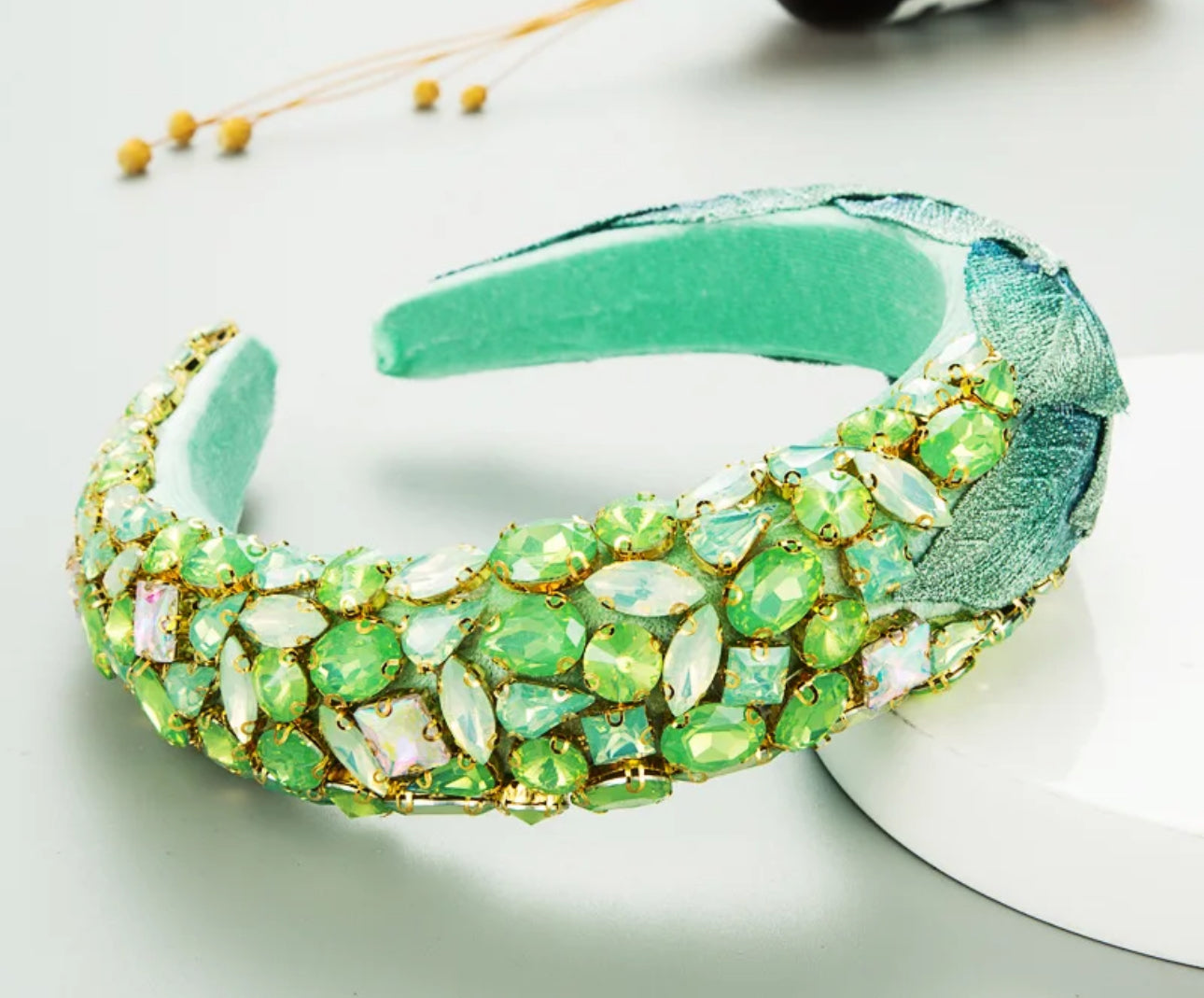 Diadema Hoja + Strass
