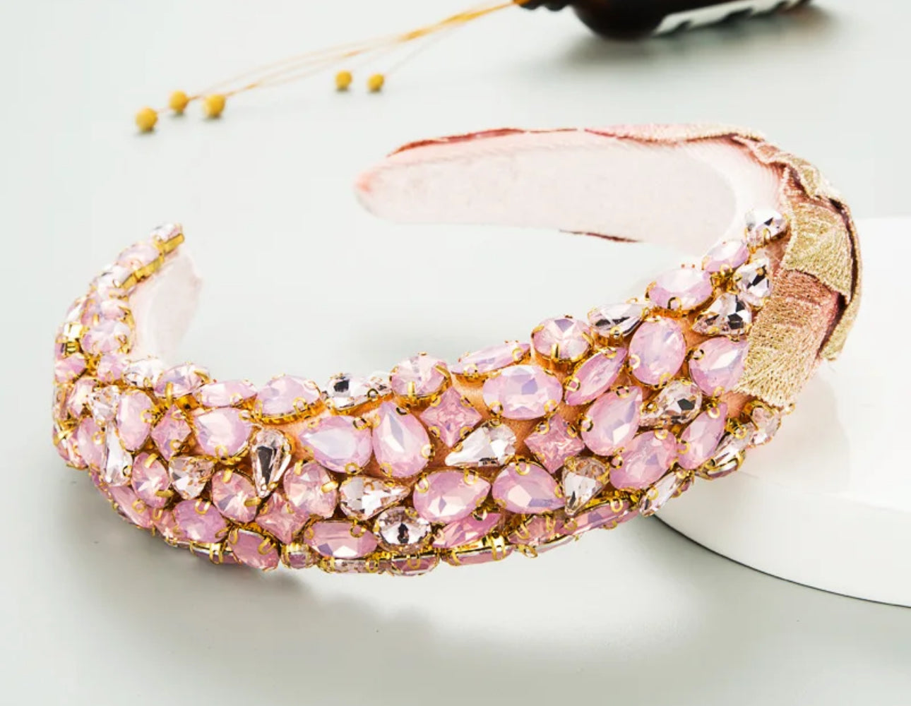 Diadema Hoja + Strass
