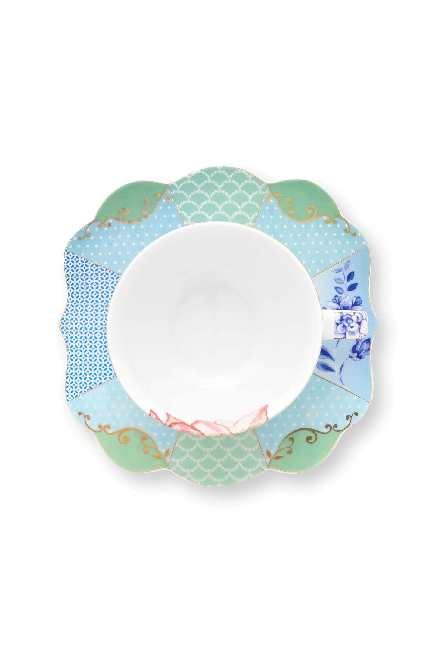 Set Taza + Plato Royal Flower 250ml