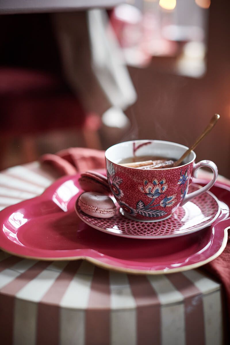 Set 2 espresso Flor Festival Pink