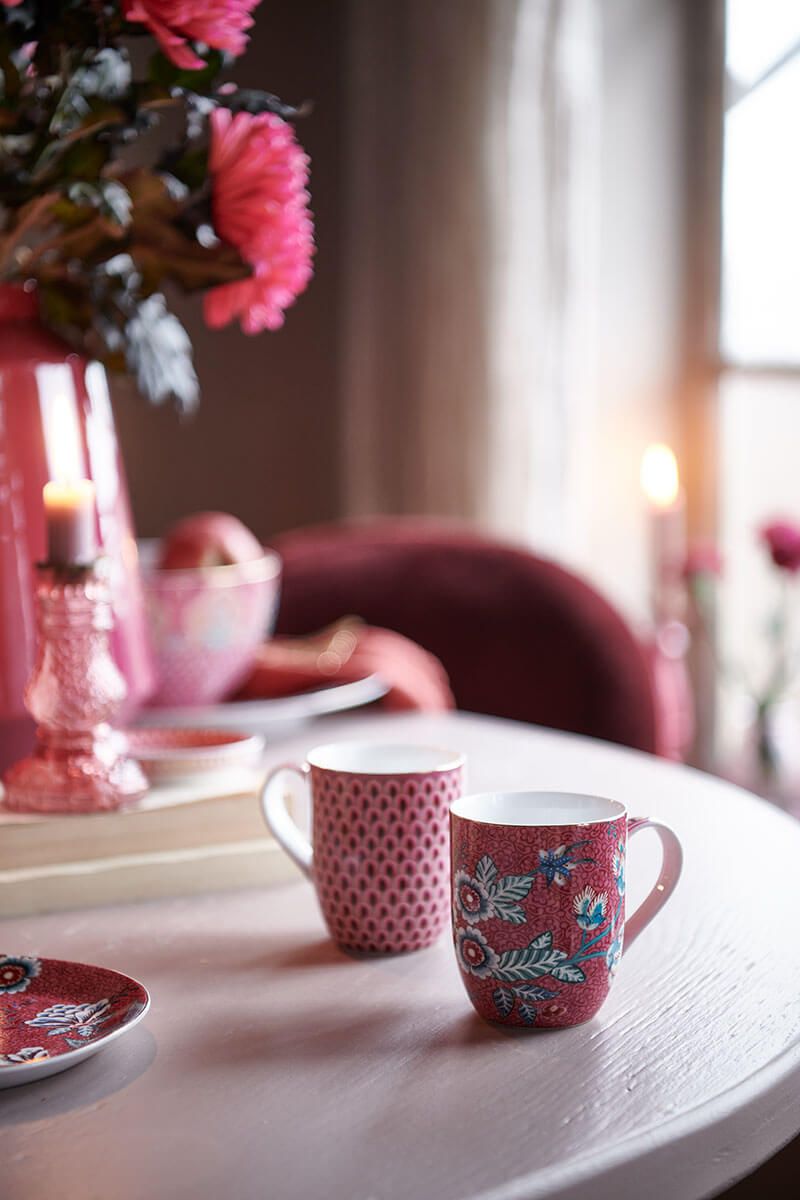 Mug set Flower Pink