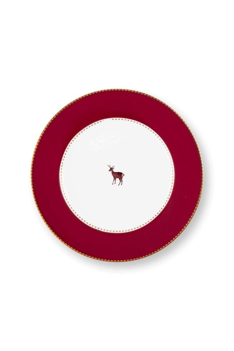 Plato Rojo Ciervo 17cm