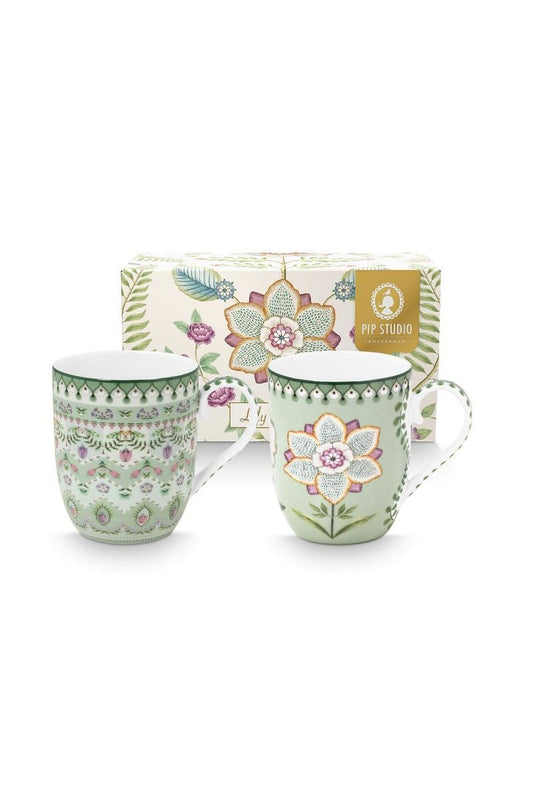 Set 2 tazas Lily & Lotus - Verde
