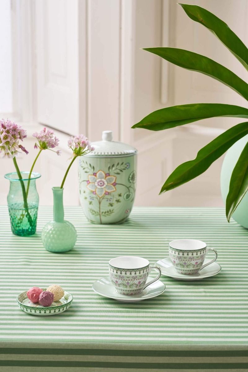 Set Taza + Plato Lily & Lotus Verde