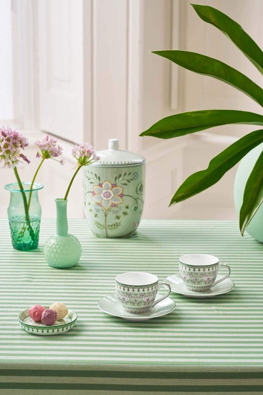 Set Taza + Plato Lily & Lotus Verde