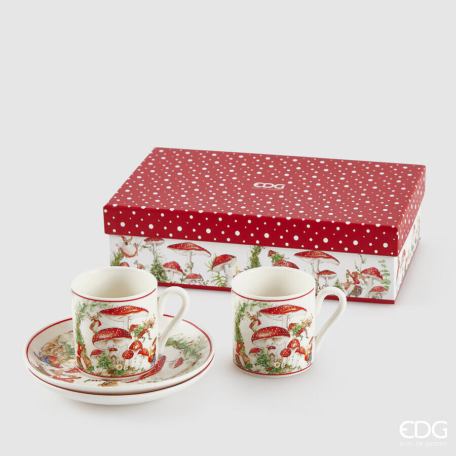 Cajas + Tazas Setas Rojas