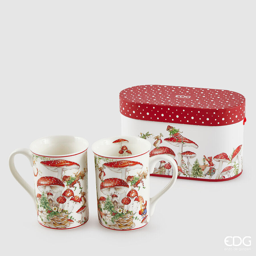 Cajas + Tazas Setas Rojas