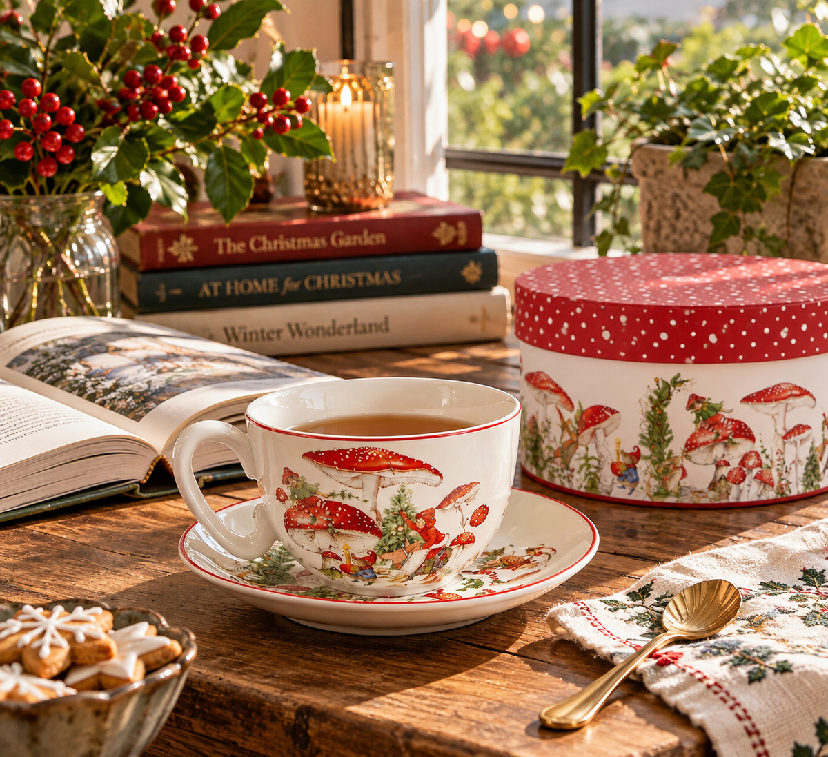 Cajas + Tazas Setas Rojas