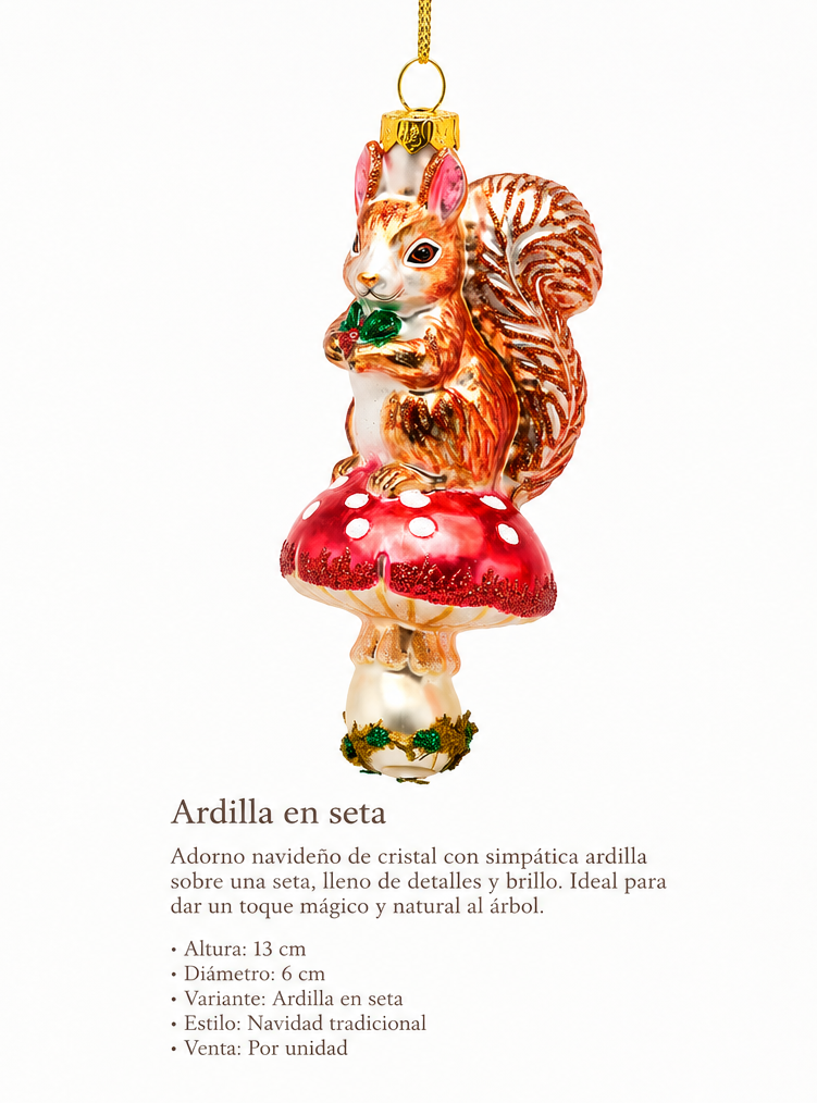 Adorno Animal en Seta