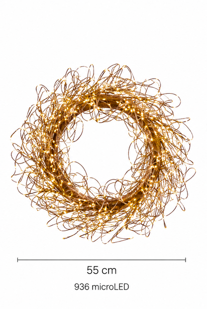 Corona artistica Marrón LED