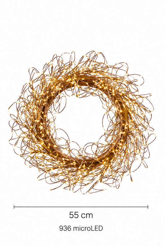 Corona artistica Marrón LED