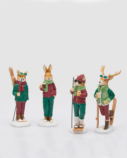 Figuras de Animalitos Esquiadores