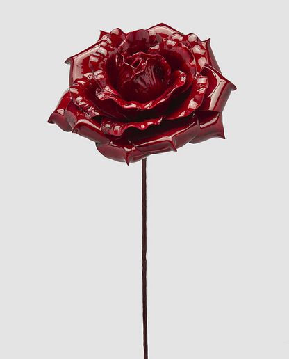 Flor decorativa metalizada
