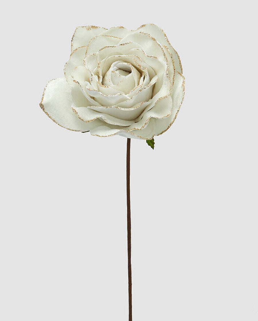Flor decorativa metalizada