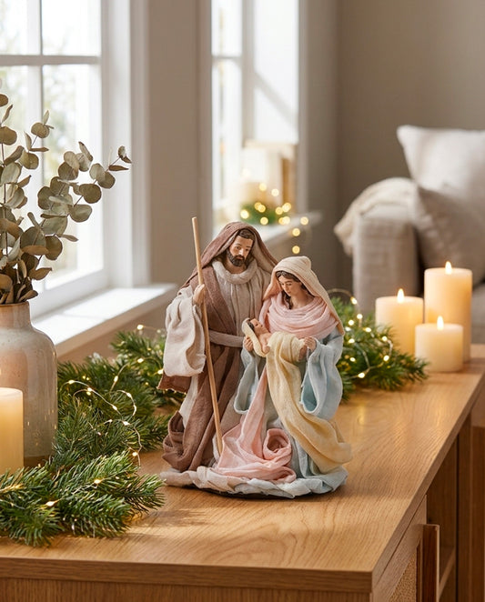 Nacimiento Navideño Multicolor en Tonos Pastel