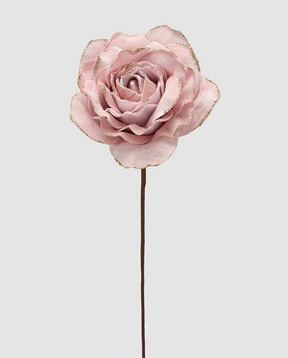 Flor decorativa metalizada