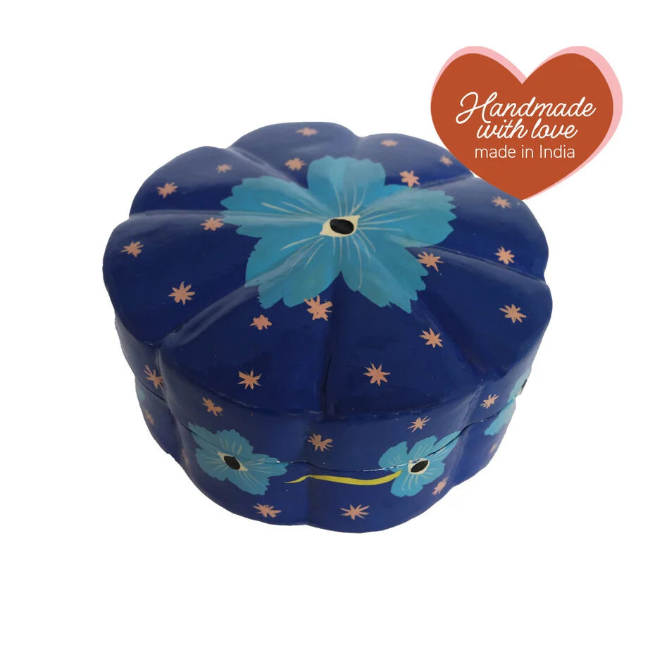 Caja flor azul