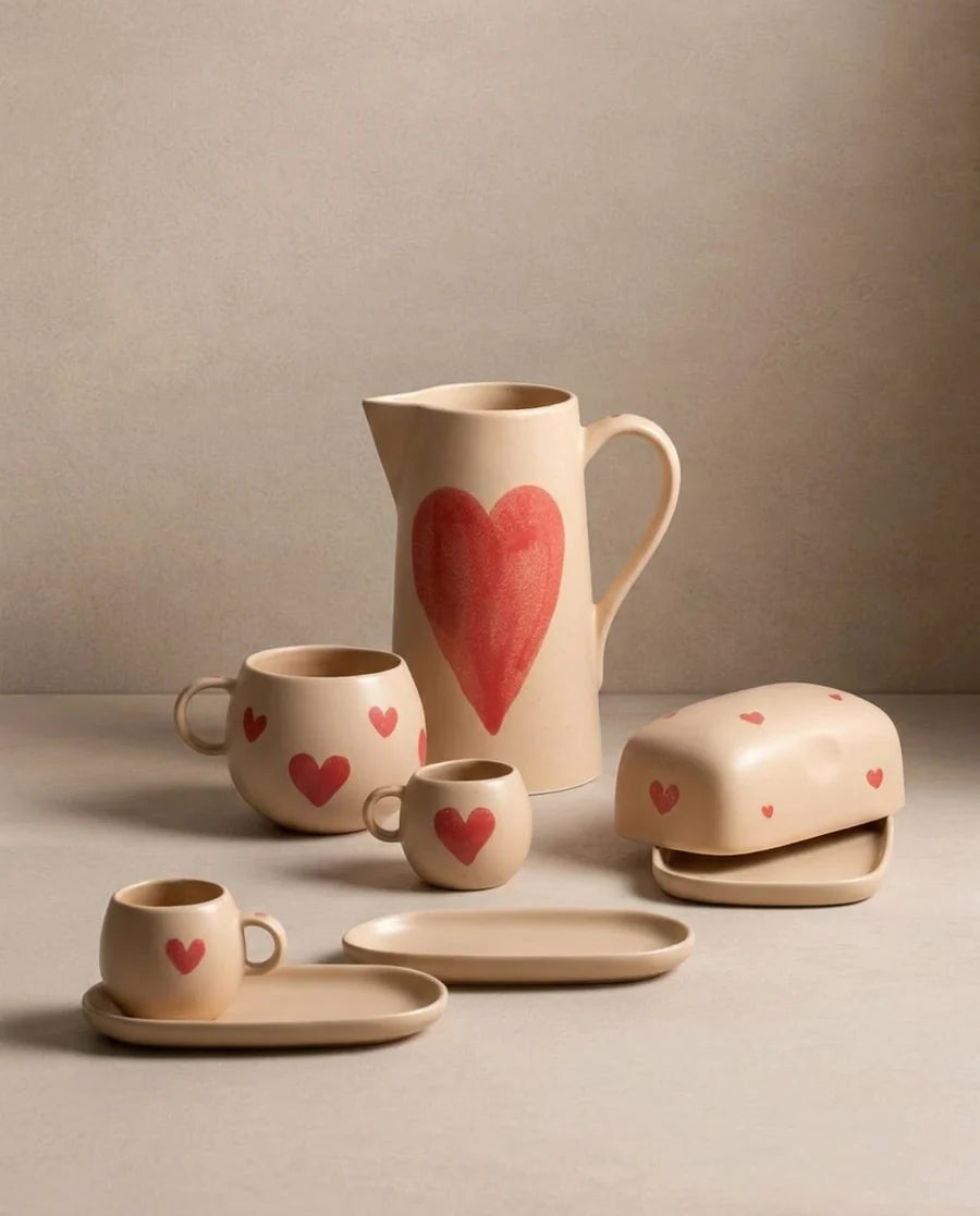 Cozy Hearts Stoneware Ball Mug 500ml Limited Edition