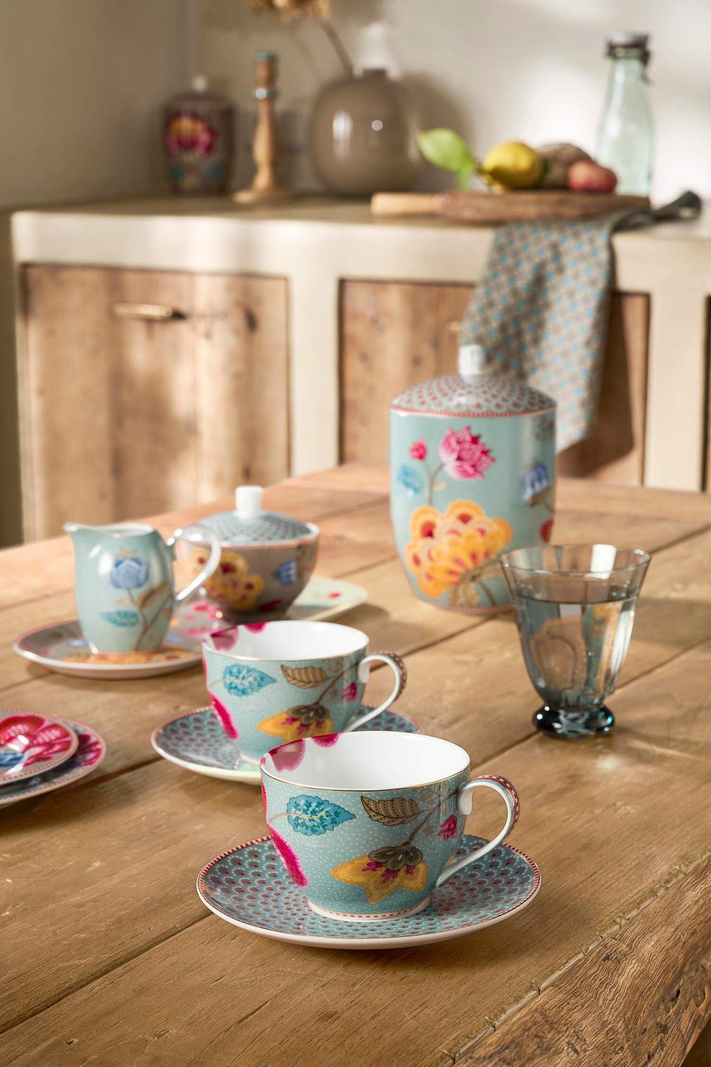Set Taza + Plato Booming Tales Blue