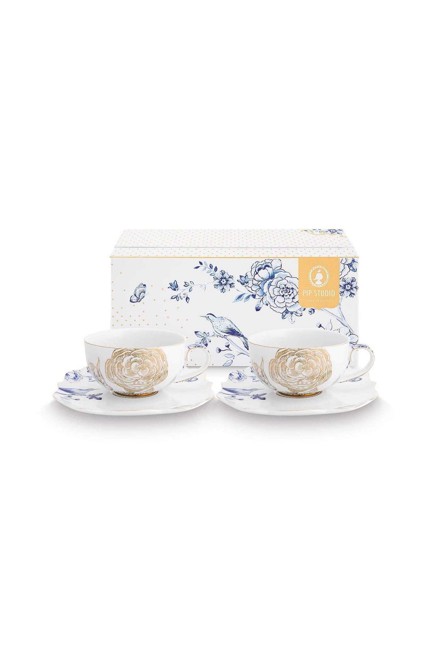 Set Taza + Plato Royal White 250ml