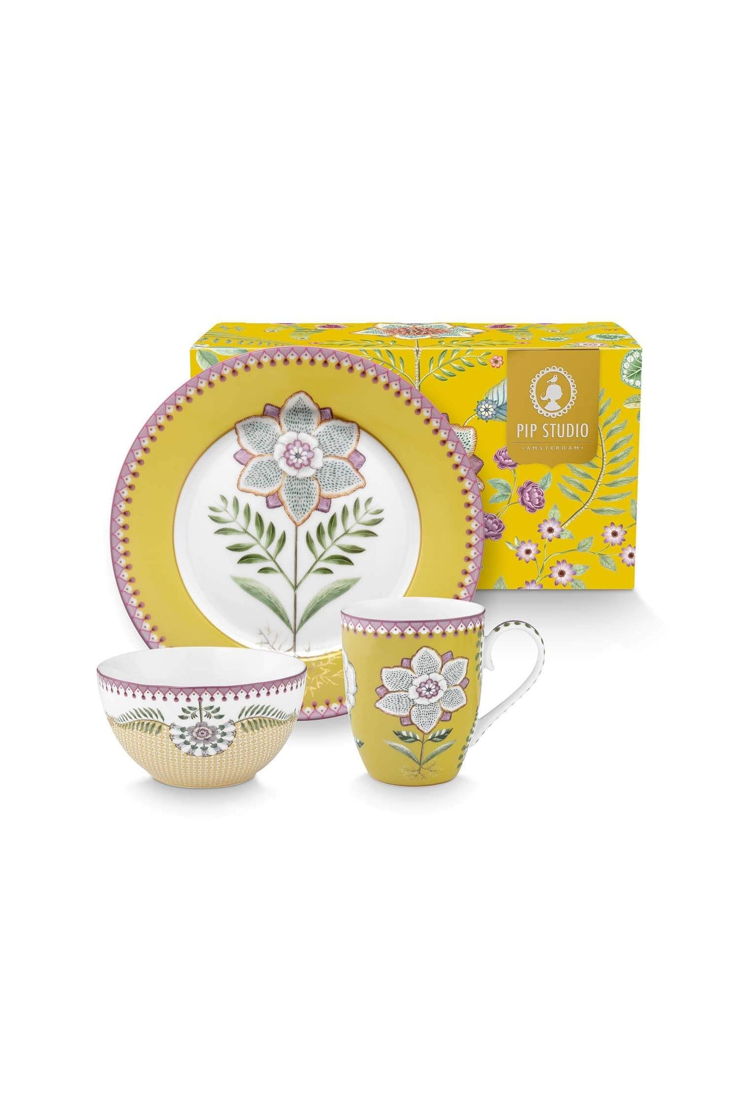 Set Desayuno Lily & Lotus Amarillo