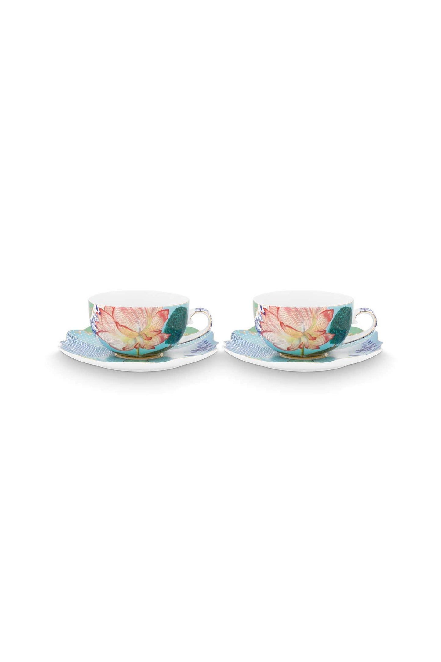 Set Taza + Plato Royal Flower 250ml
