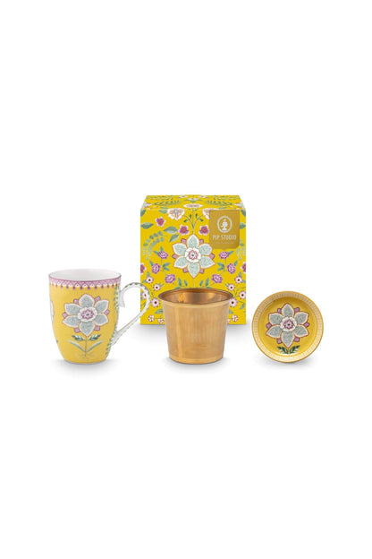 Taza Té Filtro Lily Amarillo