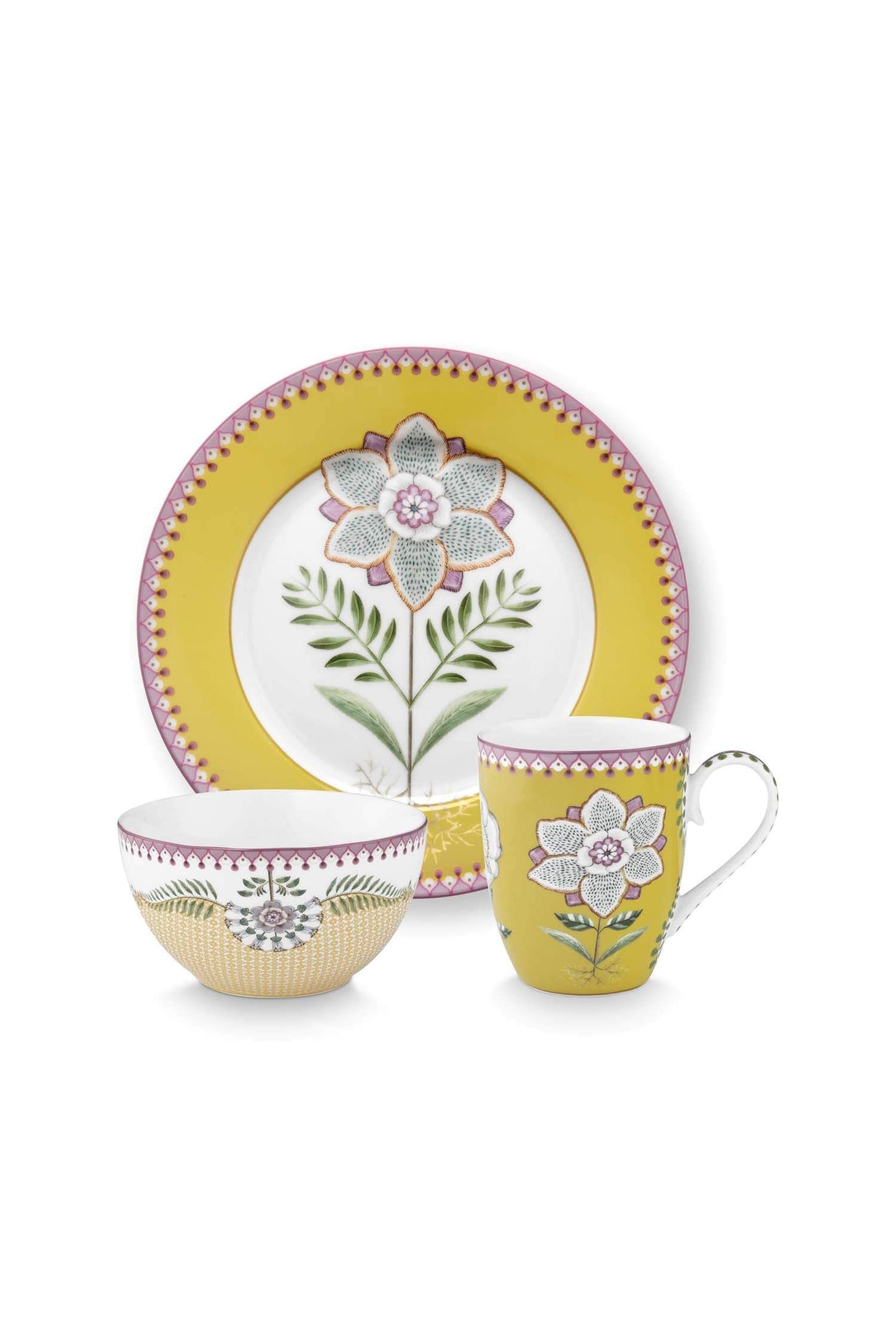 Set Desayuno Lily & Lotus Amarillo