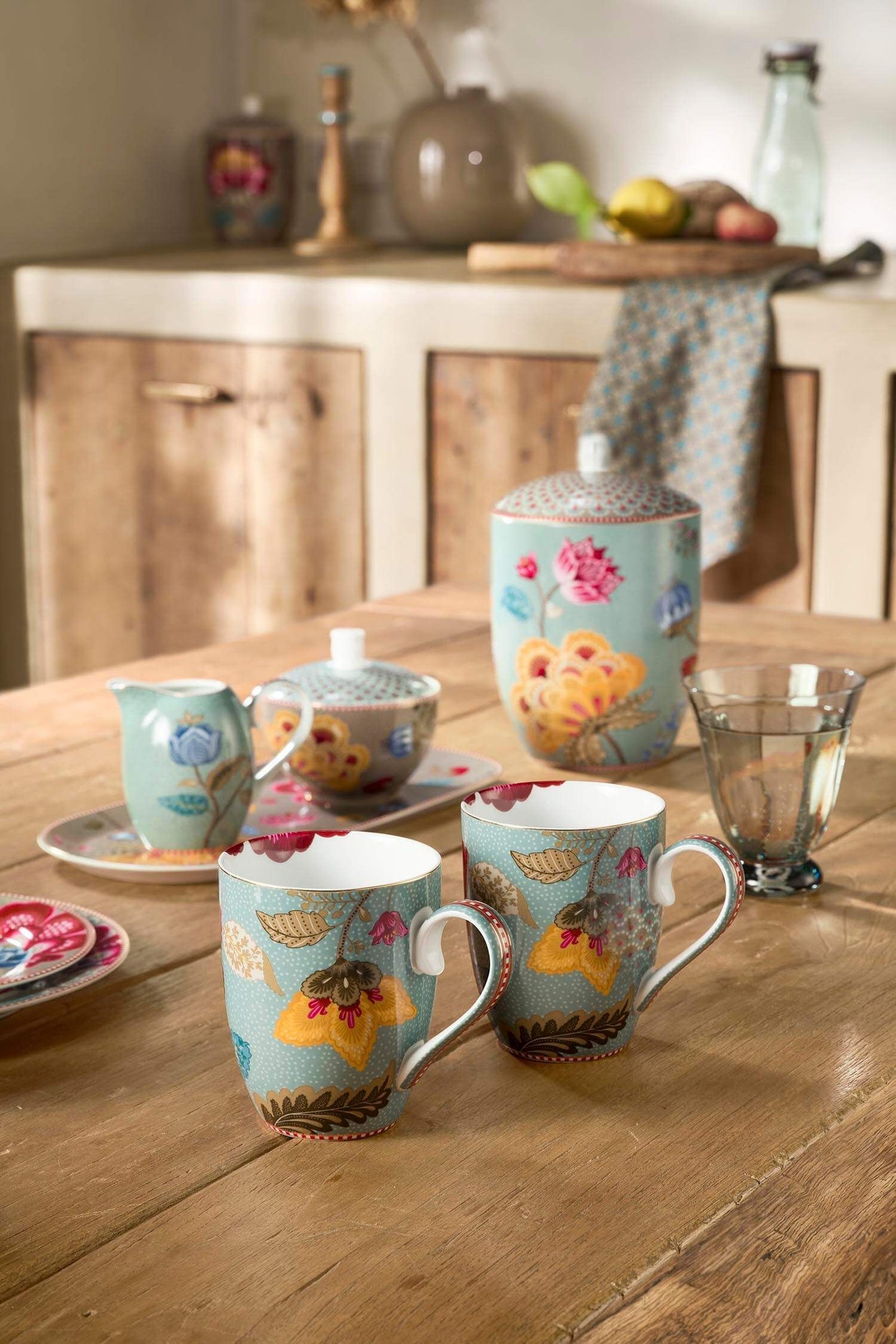 Set 2 Tazas Blooming Blue