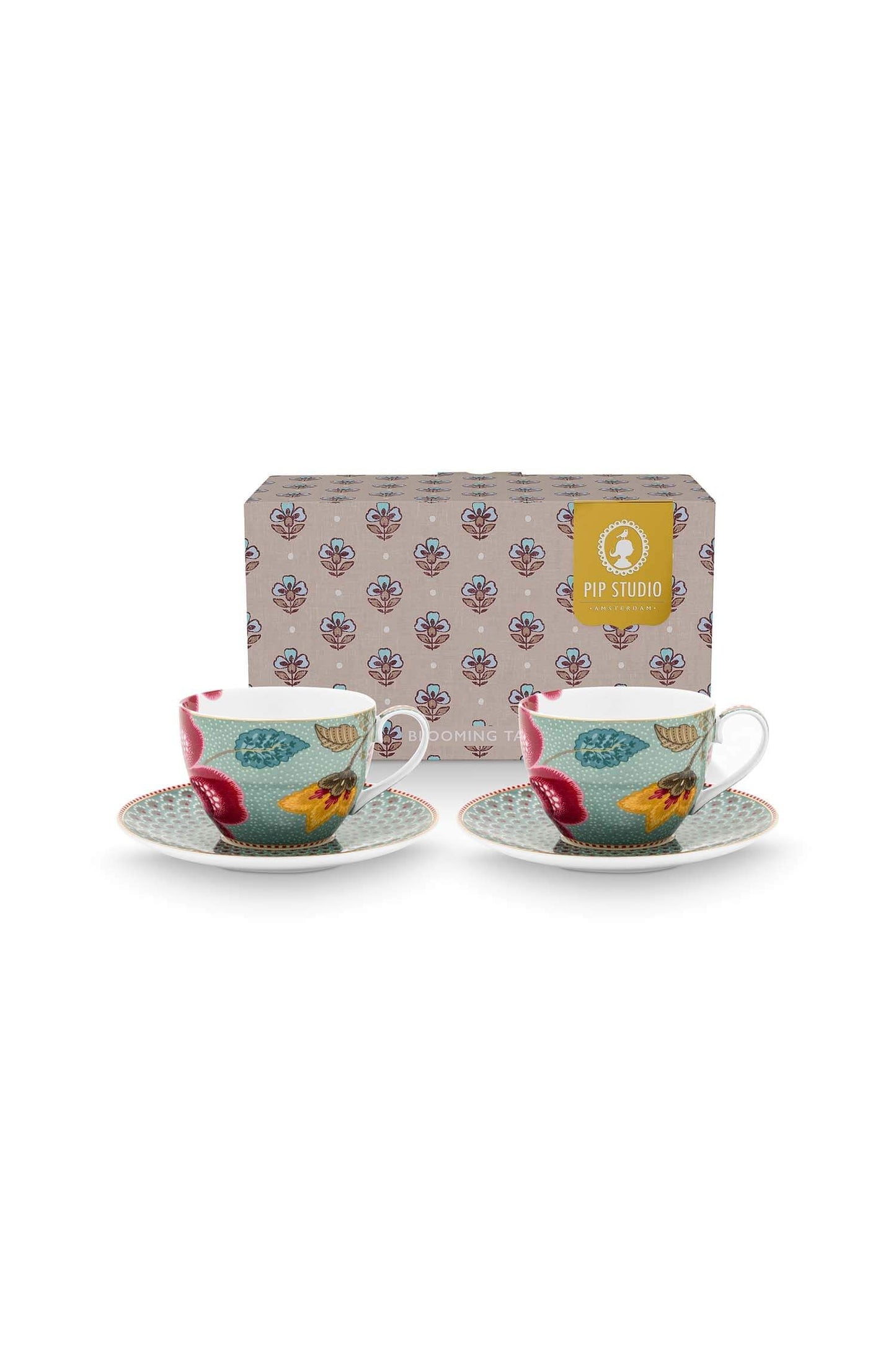 Set Taza + Plato Booming Tales Blue
