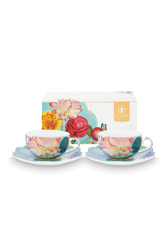 Set Taza + Plato Royal Flower 250ml