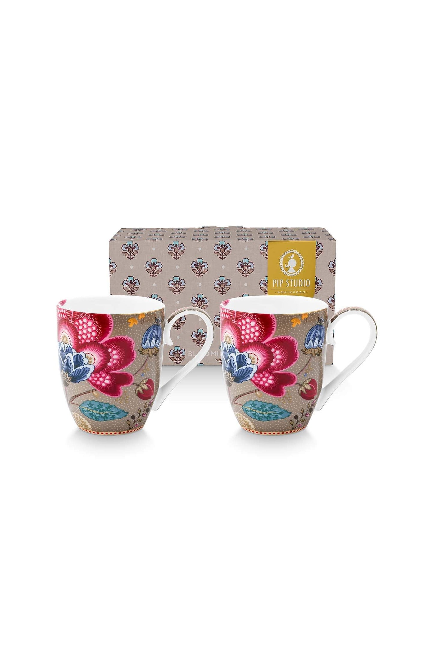 Set 2 Tazas Blooming Khaki