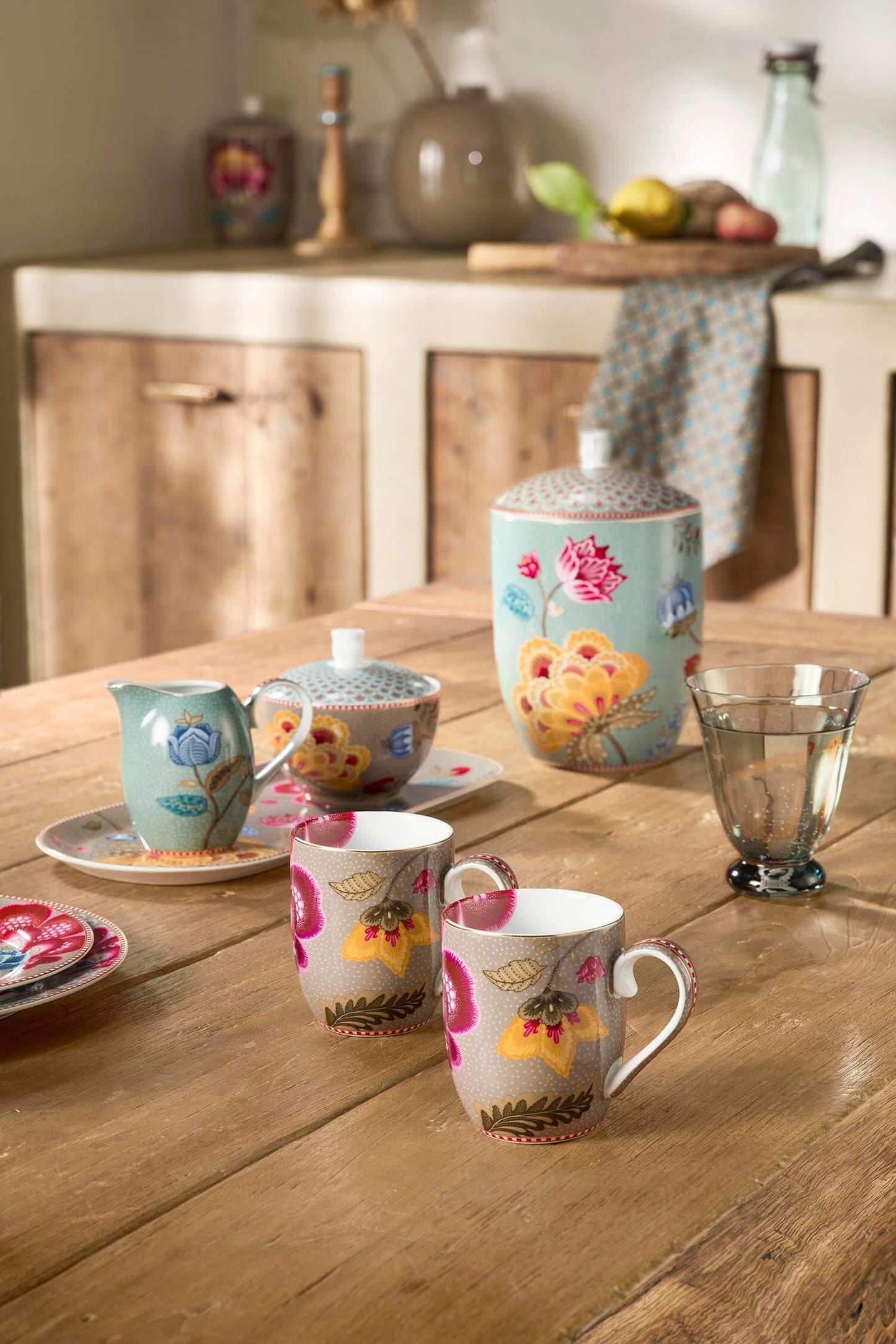 Set 2 Tazas Blooming Khaki