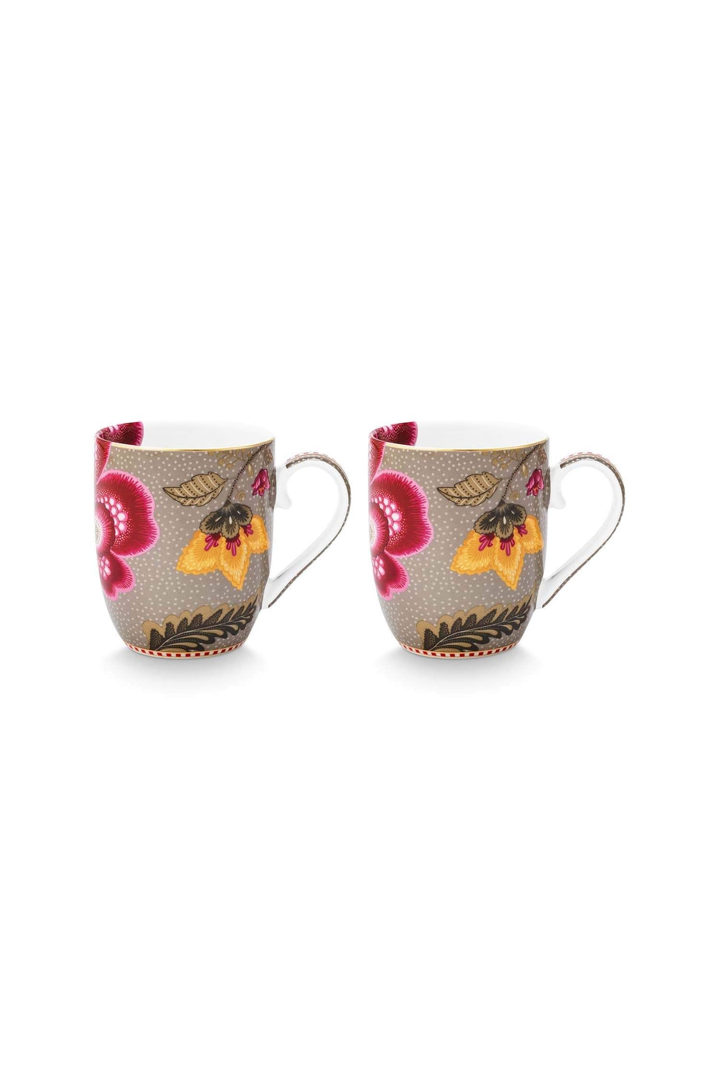 Set 2 Tazas Blooming Khaki