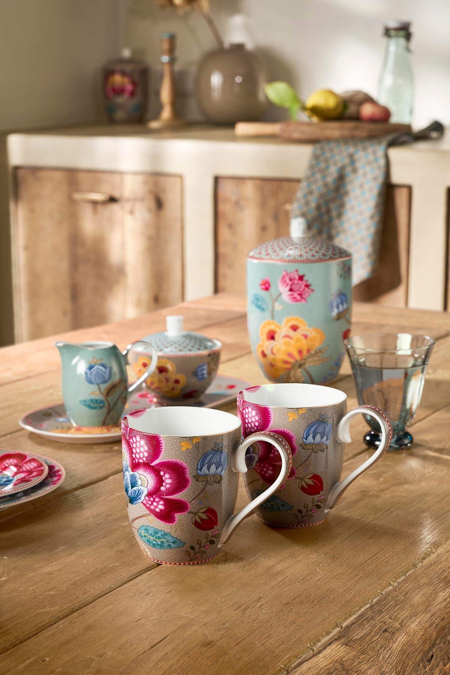 Set 2 Tazas Blooming Khaki