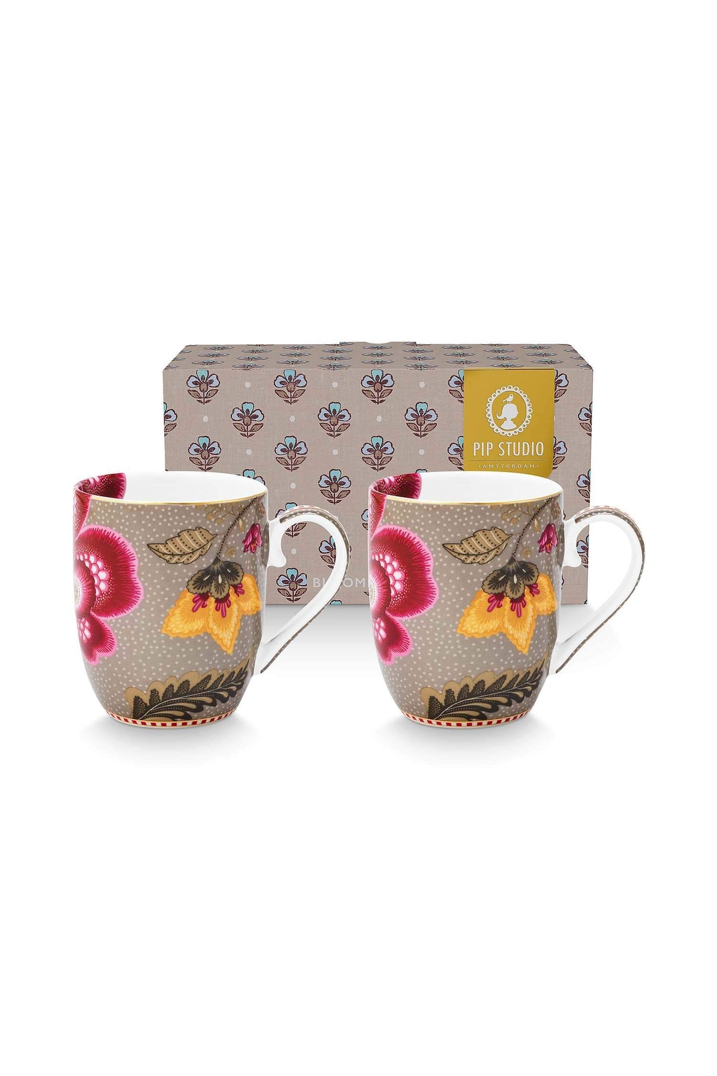 Set 2 Tazas Blooming Khaki