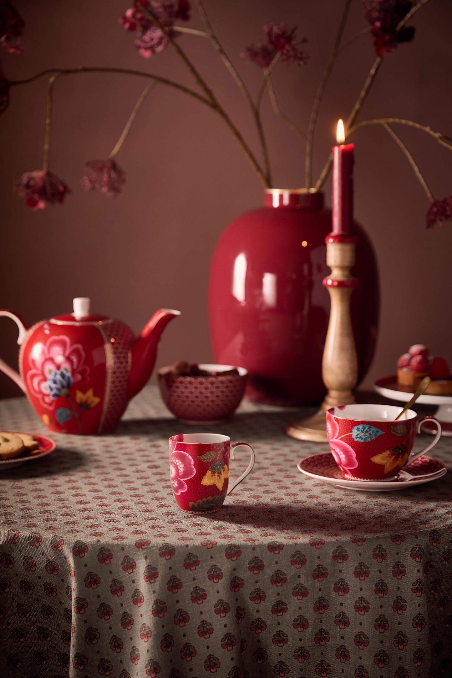 Set 2 Tazas Blooming Red