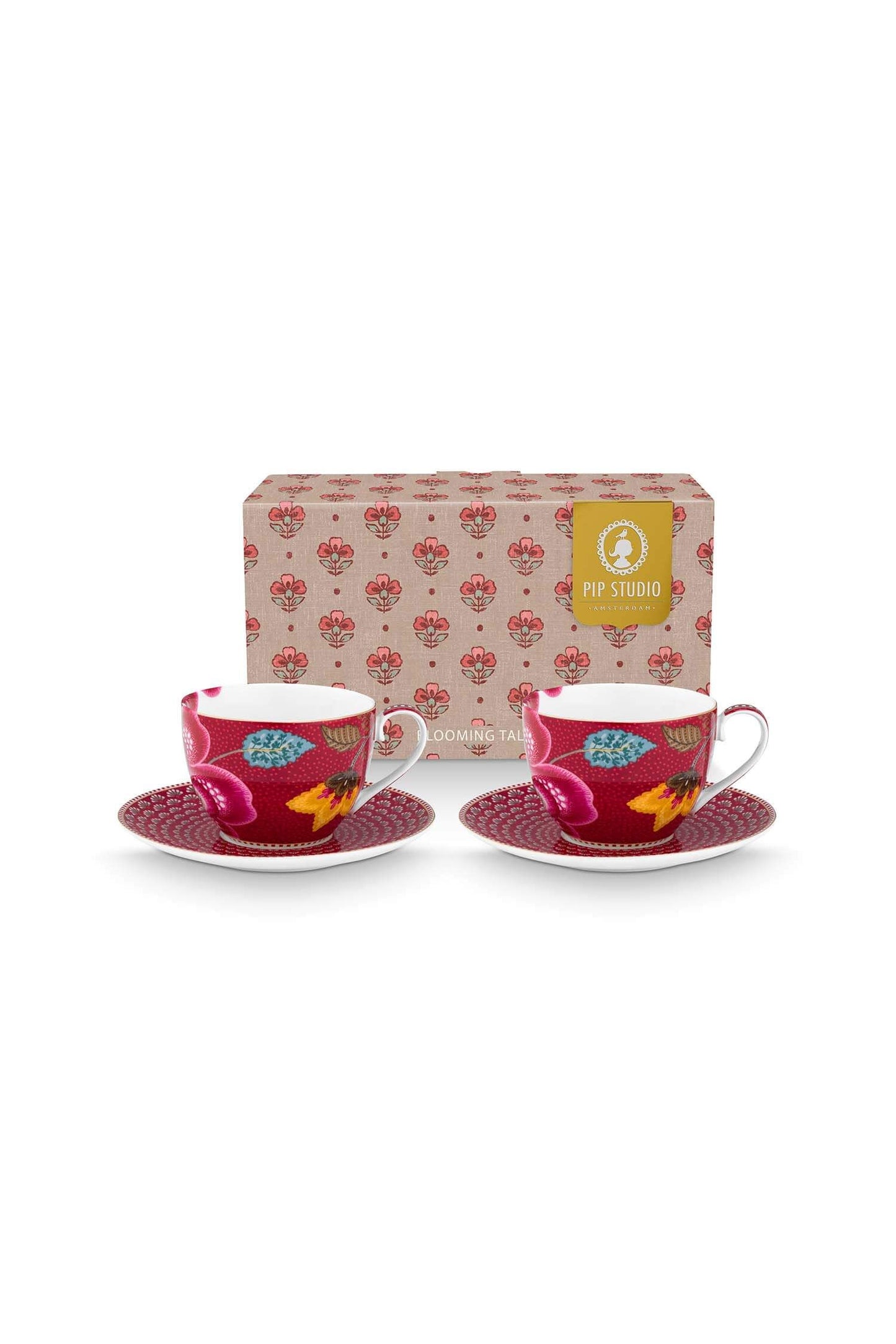 Set Taza + Plato Booming Tales Rojo