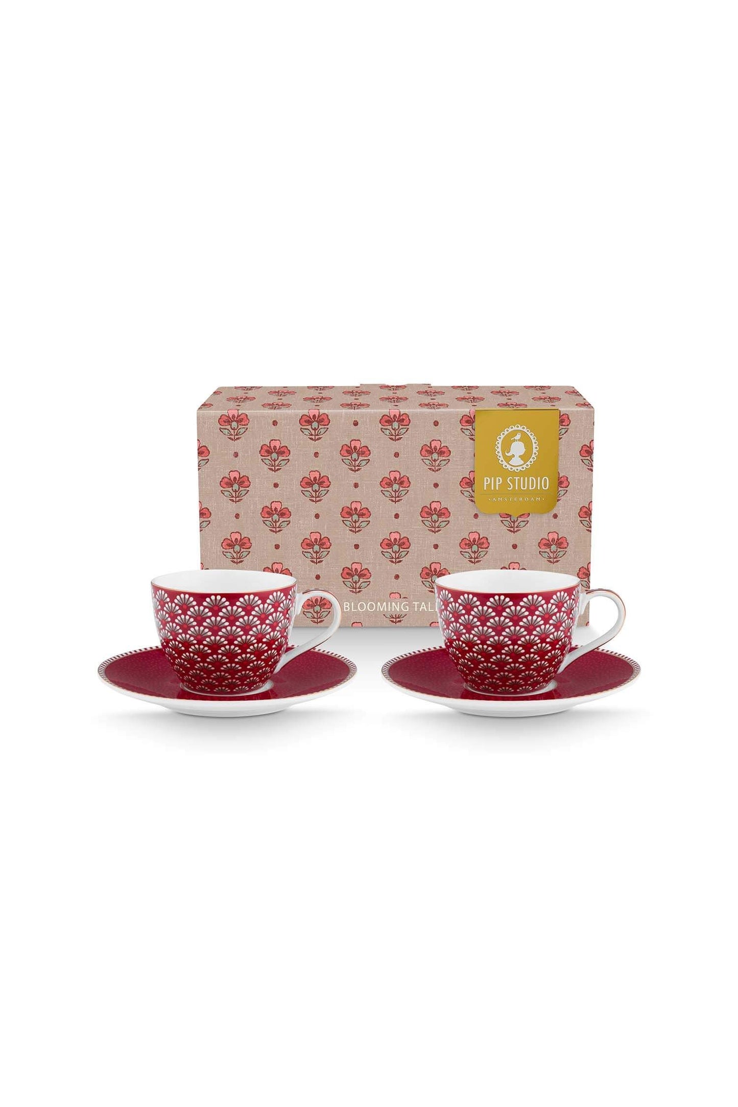 Set Taza + Plato Booming Tales Rojo