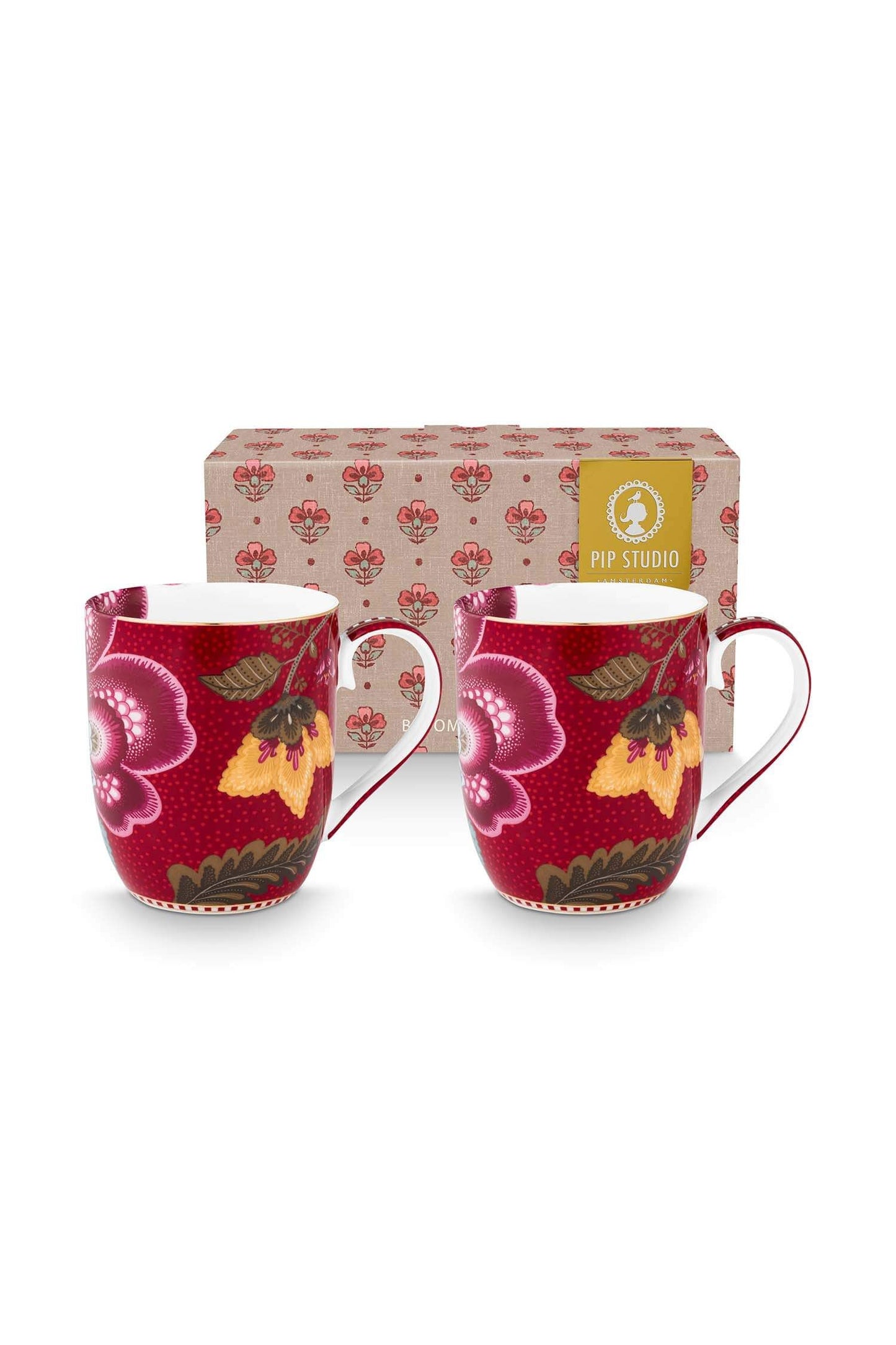 Set 2 Tazas Blooming Red