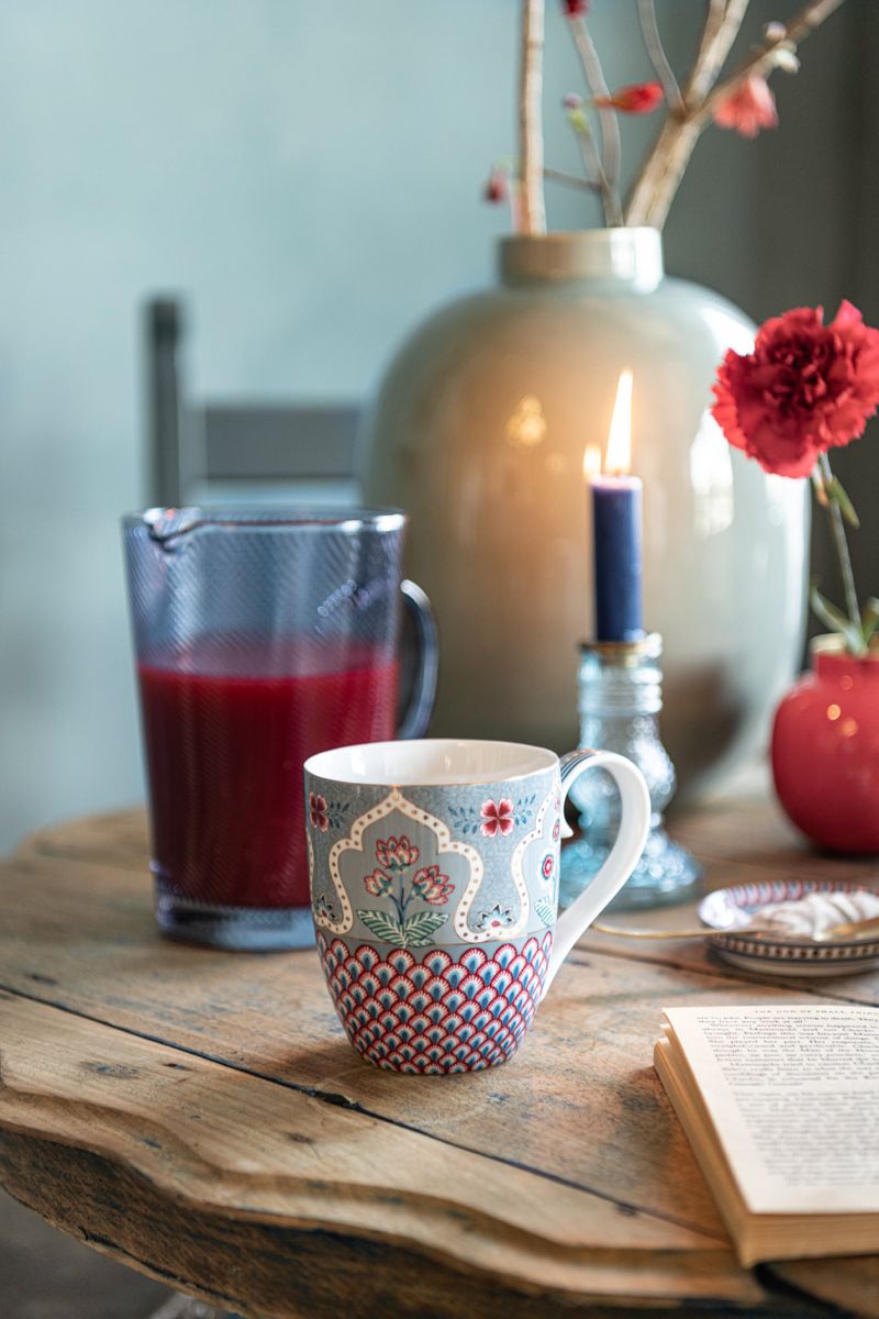 Taza Flower Festival Azul