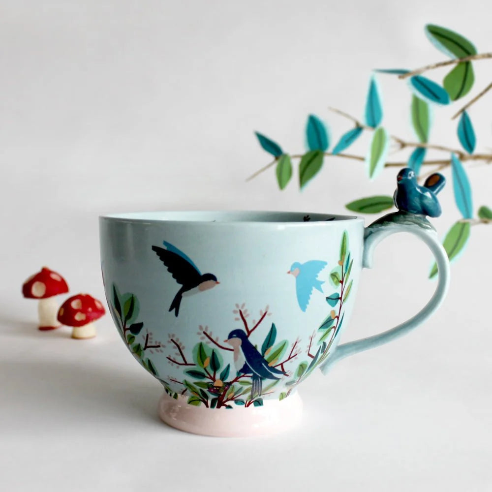 Taza Pájaro posado